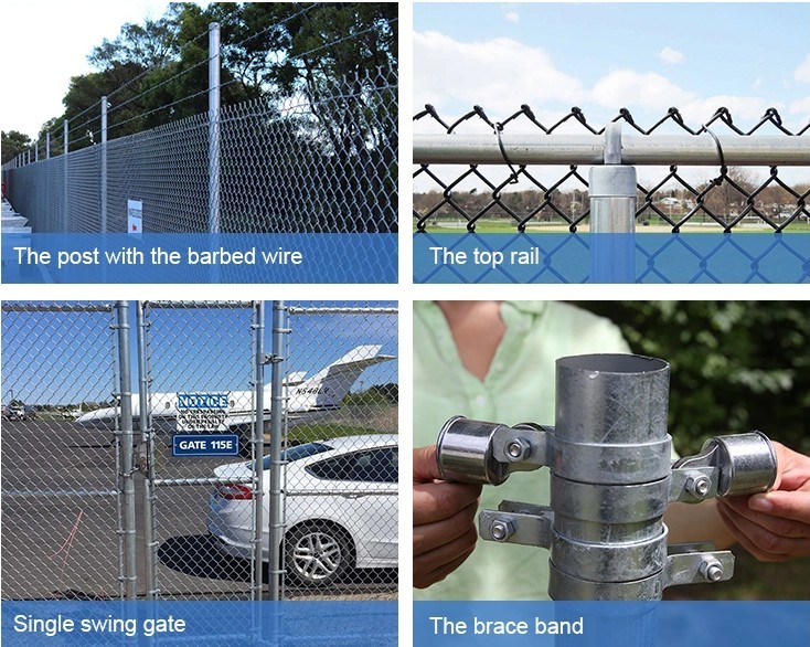 PVC Coated 1.2 M Chain Link Fencing , 5mm Diameter Security Wire Mesh Fencing