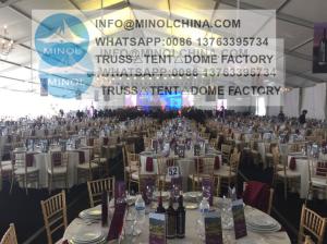 China 1000 Seaters 950g/Sqm Indoor Wedding Tents With Linnings wholesale