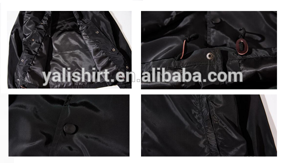 Custom high quality blank 100% polyester mens coaches jacket
