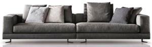 China Long Grey Sectional Sofa Hotel Lobby Furniture Durability And Longevity wholesale