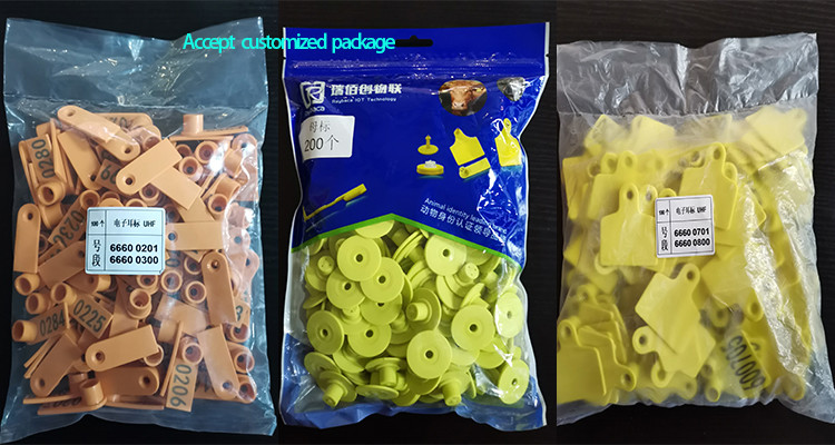 FDX-B 134.2khz LF Frequency RFID Animal Ear Tags For Livestock Id