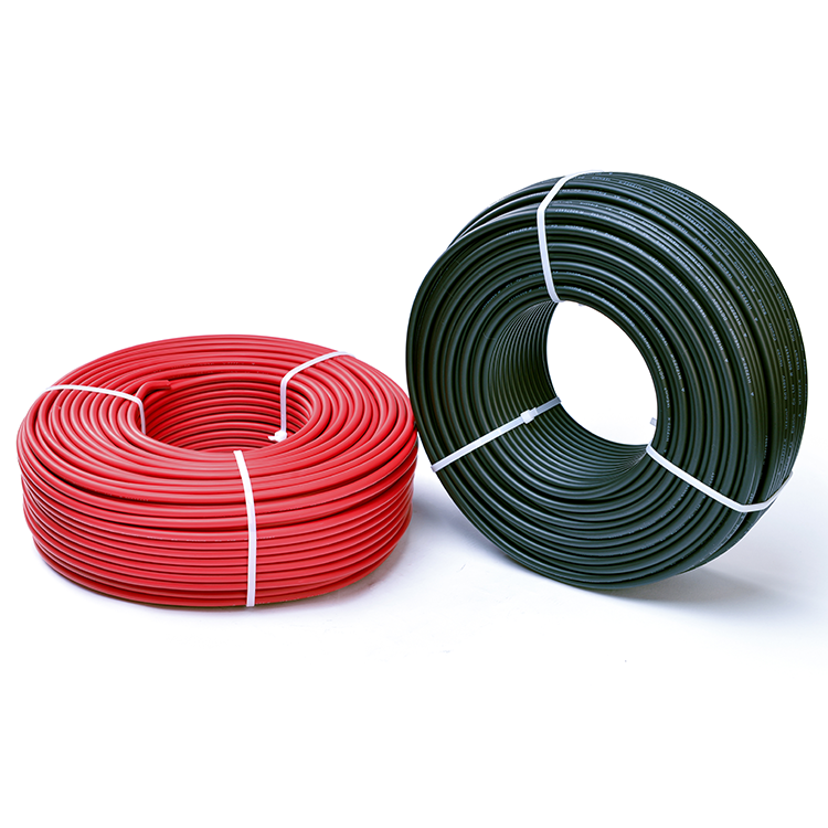 Solar Cable 4 Sq mm DC Black Red PV Cable for Solar Panel to Battery TUV Approved and More than 25 Years Service Life