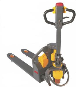 China Lithuim Battery Electric Pallet Jet , Small Electric Pallet Jack , 1.2 Ton Load Capacity , Electric Walkie Pallet Truck wholesale