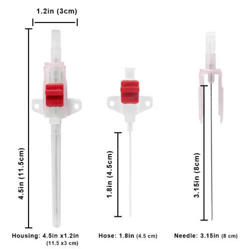 18G arterial IV cannula artery Catheter outer diameter 1.2mm 80ml/min IV catheter cannula