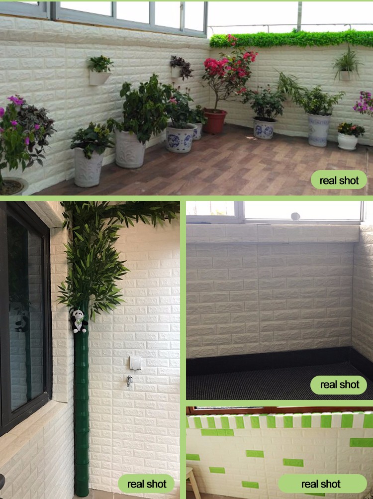 3d foam wall tile wallpaper 3D Brick PE Foam wallpaper 120-150g/PCS wall panel sticker home decoration for wall