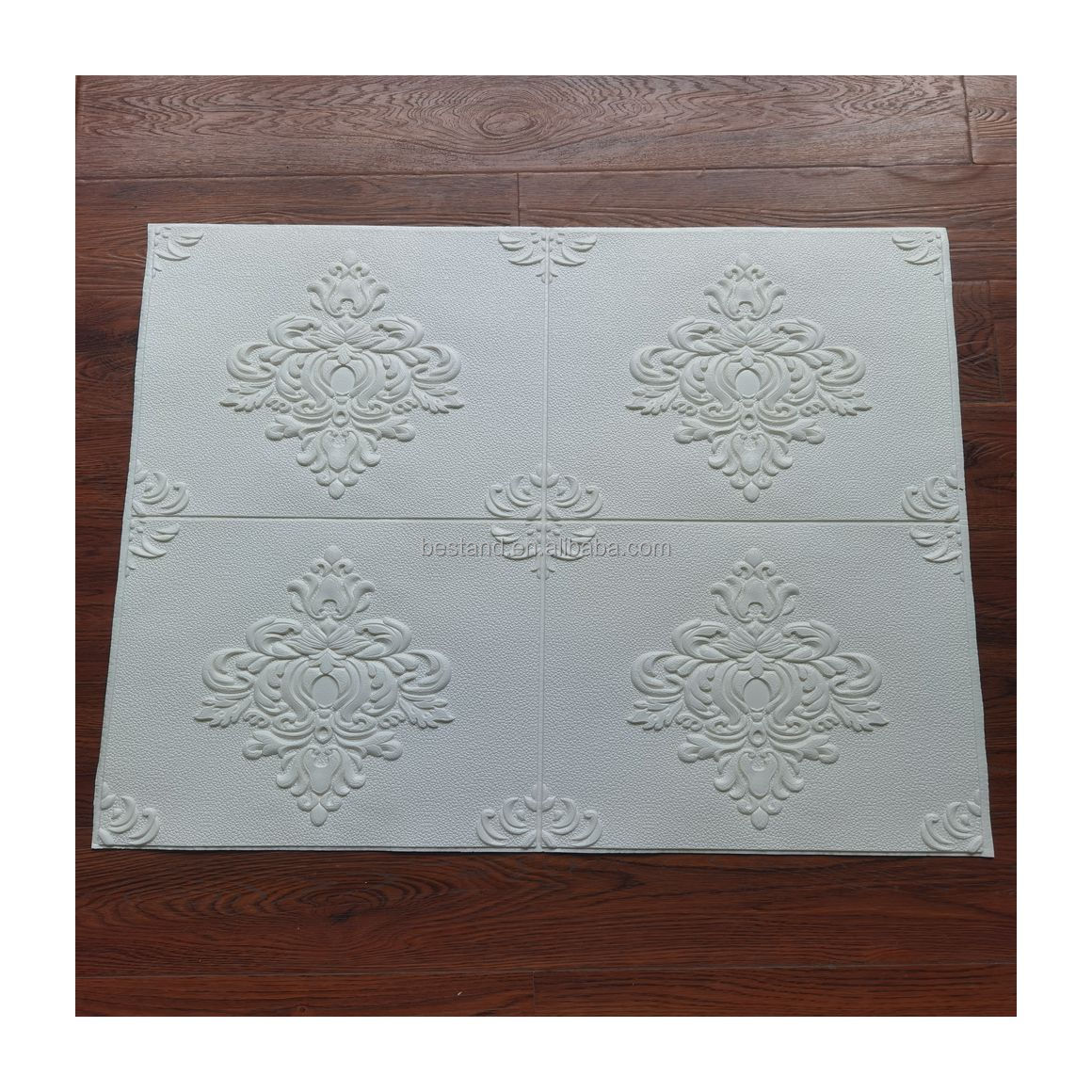8mm Thickness Geometric Pattern Foam Wall Stickers for Sophisticated 3D Ceiling Wallpaper