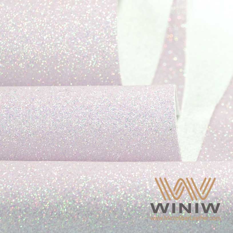 0.8mm Thickness Waterproof Embossed Glitter for Bags Vegan Lather