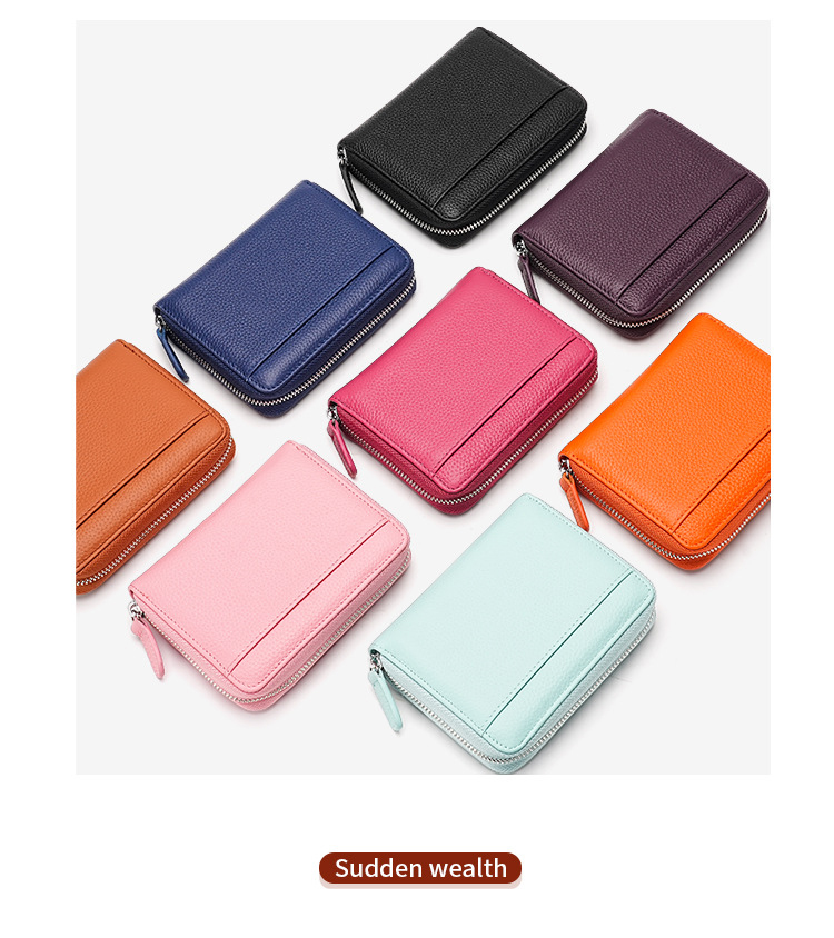 Low MOQ Japan Style Leather Wallet For Women Rfid Blocking Purse Credit Card Holder Clutch