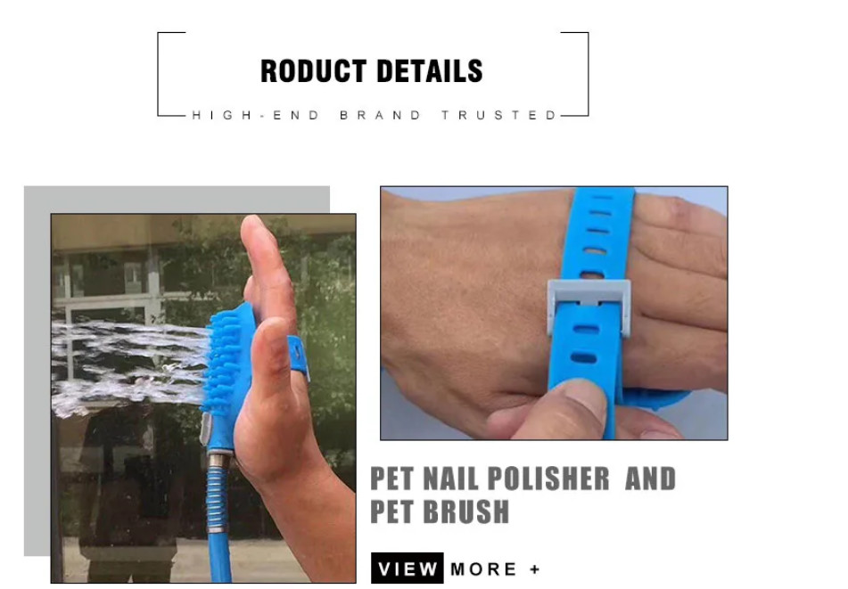 Customized Pet Hair Remover Glove Brush Lightweight Portable Dog Shower