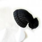 New design high quality cheap elegant knitting acrylic outdoor warm hat pompom