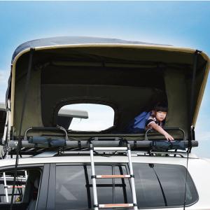 China Black Color 4*4 Outdoor Car Roof Tent , Live Up Pop Up Tent On Top Of Car wholesale