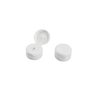 China PP Plastic 32mm White Flip Top Cap for Cosmetic Packaging Screw Cap Plastic Lids wholesale