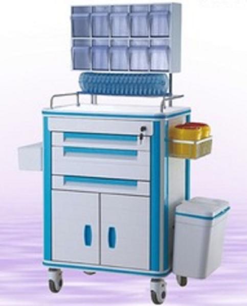 Hospital Crash Cart Medical Trolley, Plastic Trolley Cart, Made In China Cheap