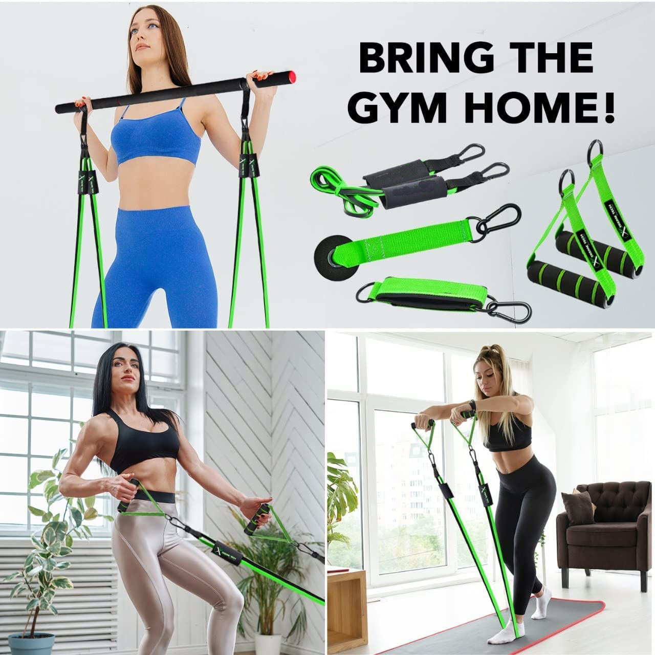 custom 10lbs Pilates Exercise Bar Kit Adjustable Portable For Women