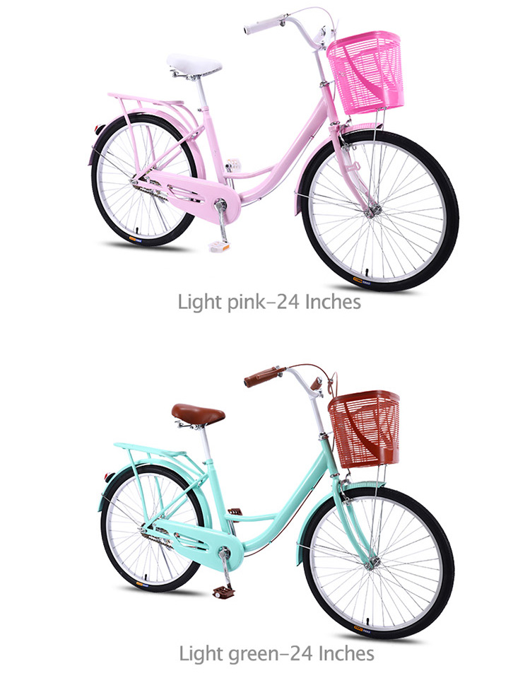 OEM/ODM Utility Bicycle 20/24 Inches Ladies Bike With Basket Single Speed / 6 Speed