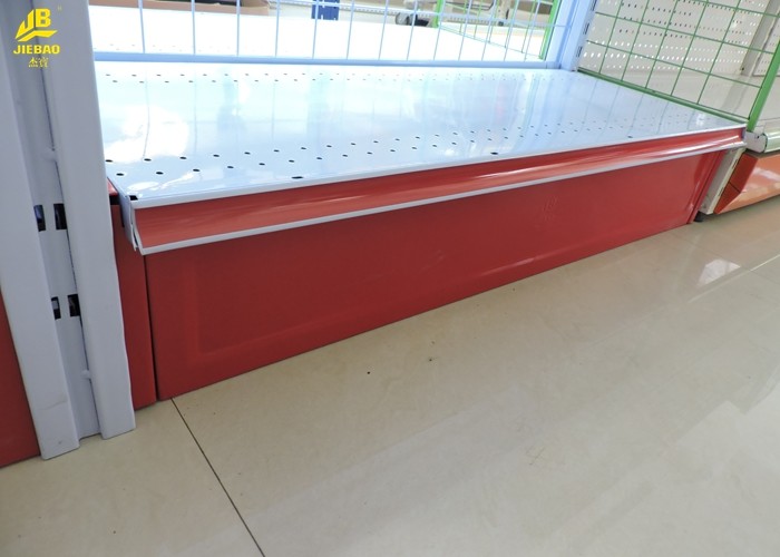 23KG/Layer Wire Gondola Shelving 25mmx25mm Grid Cream White Colour Double Side