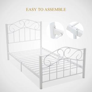China Stable Load Bearing Steel Furniture Bed Easy Assembly Wear Resistant wholesale