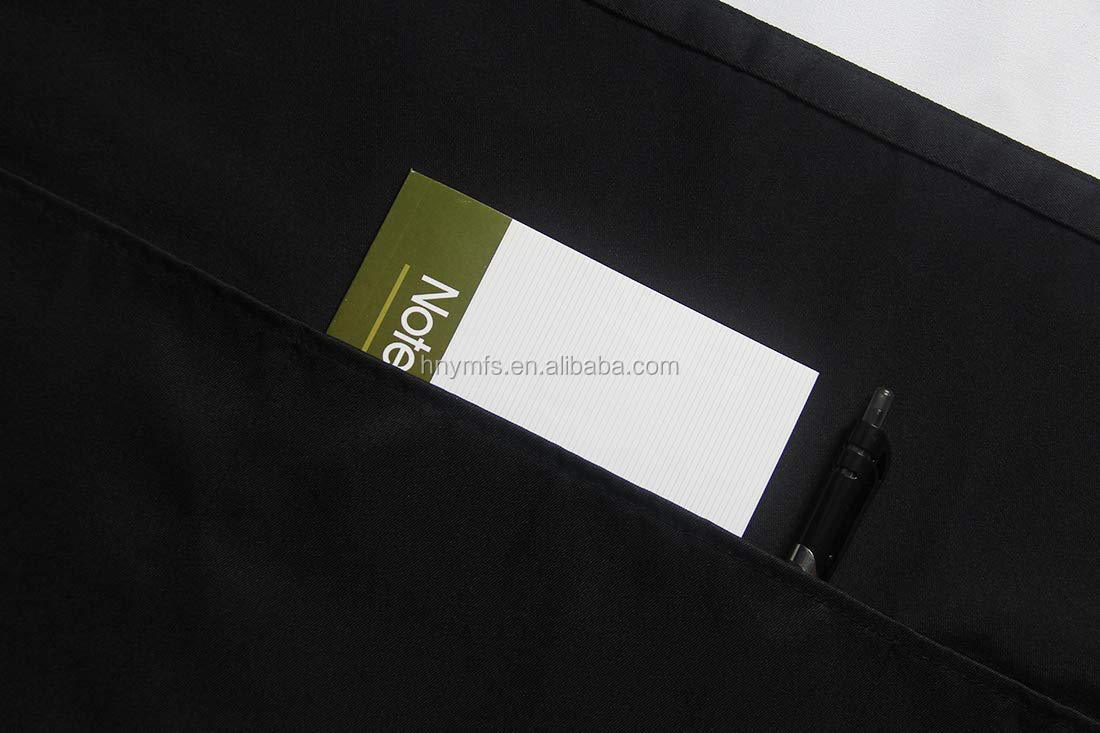 Customized Black Chef Work Wear Anti Wrinkle Economical Friendly