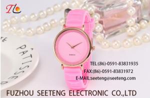 China Silicone Watches color customized band Ladies watches silicone strap with alloy case color strap Delicate fashion watch wholesale