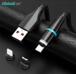 3 In 1 USB Magnetic Charging Cable 4 Cores PVC Material Durable