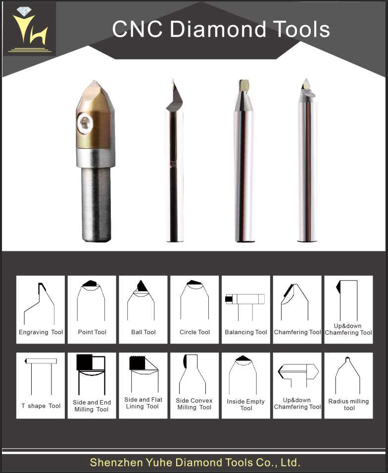 Jewelry Making 50mm Length MCD CNC Diamond Tools