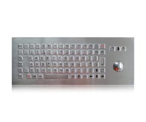 China IP65 Waterproof 304 Stainless Steel Keyboard With 38mm Optical Trackball wholesale
