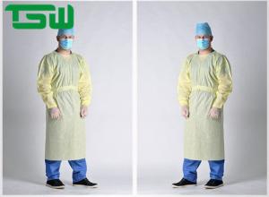 China Long Sleeve Disposable CPE Gowns With Thumb Loop wholesale