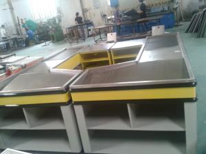 China Metallic Supermarket Checkout Counter Automatic Equipment 110V / 220V 1 year Guarantee wholesale