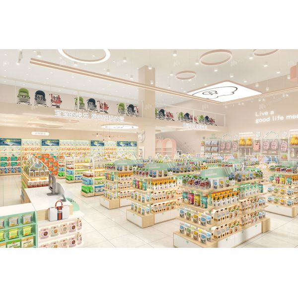 BBC004 Brand trendy store style baby clothing display baby shop garment display rack for Maternity Shop Interior Design