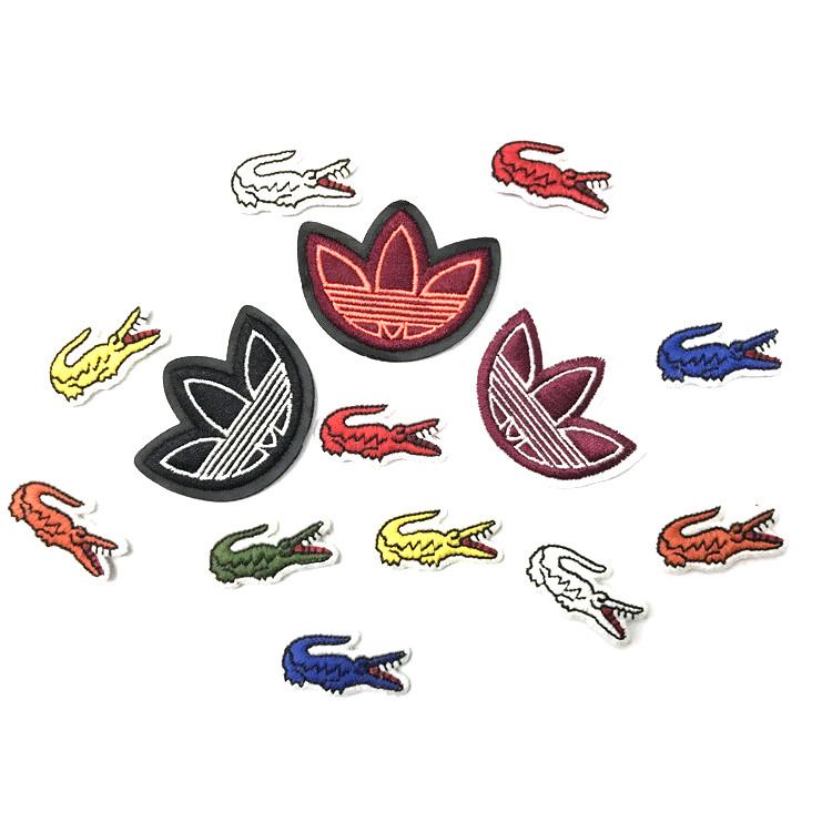 120D Nylon Woven Logo Embroidery Patch Sew On Badges For Clothes