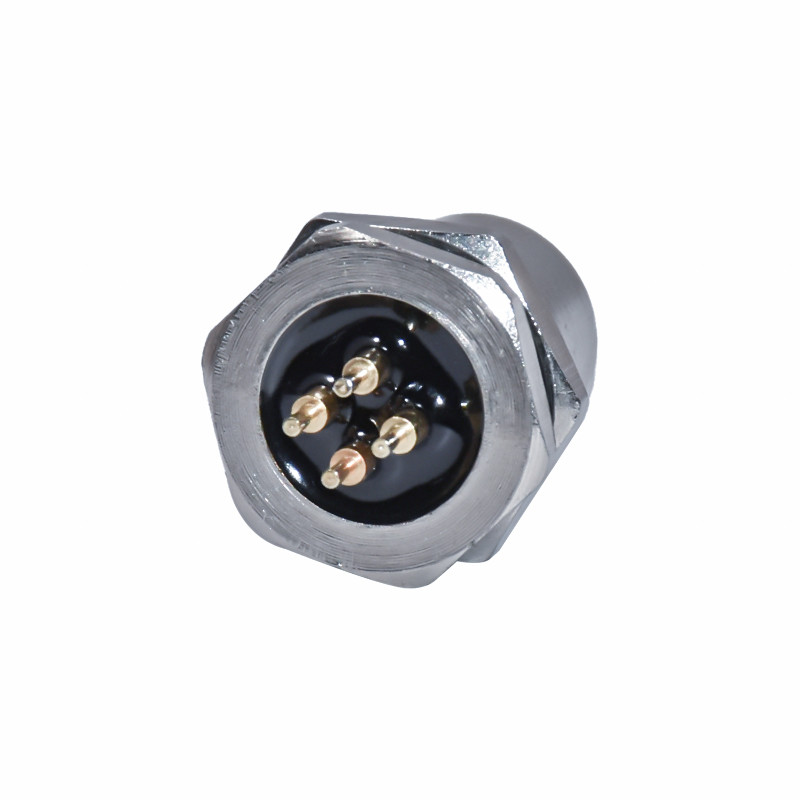 M12 4 Pin Connector D Coded Femle Panel Mount D Code 4A 250V Waterproof Connector