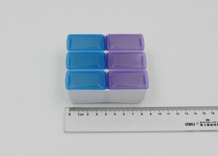 Pormotion Detachable Daily Medication Pill Boxes Blue And Purple Color