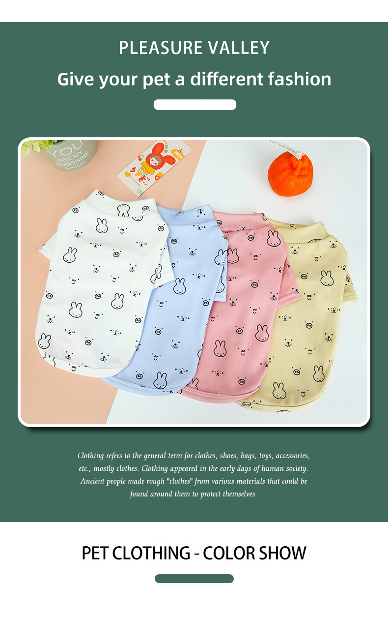 Teddy Dog Logo Pets Wearing Clothes Sublimation 20cm Custom Dog T Shirts