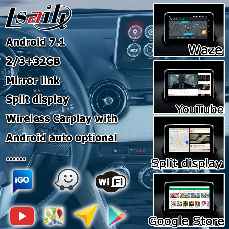 Mazda 2 Demio Android 7.1 Car Navigation Box video interface optional carplay android auto