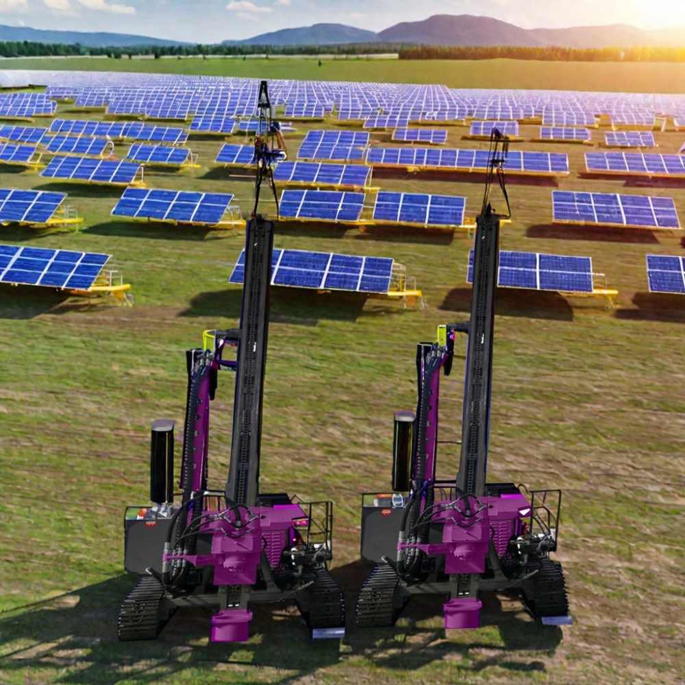 Solar Pile Driver Machine Hydraulic Portable Pile Driver Screw Pile Driving Equipment with Rotary Torque 10000N.m