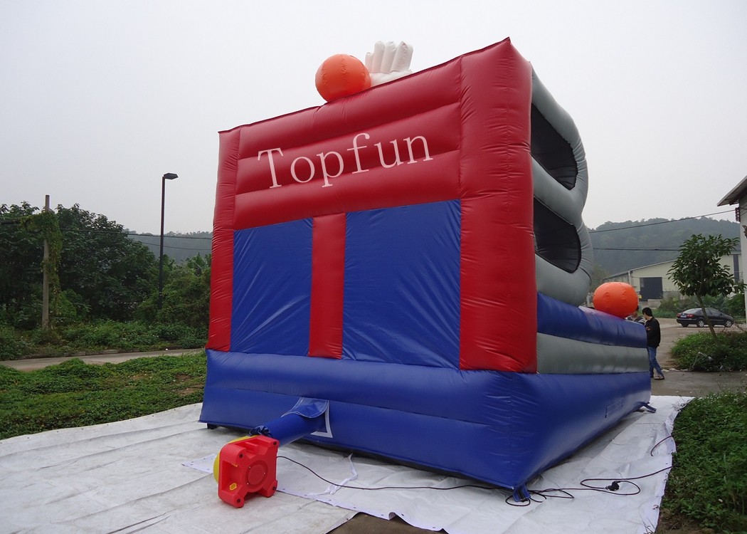 Double Stitch 16.5FTL Inflatable Basketball Games With Hoops Waterproof