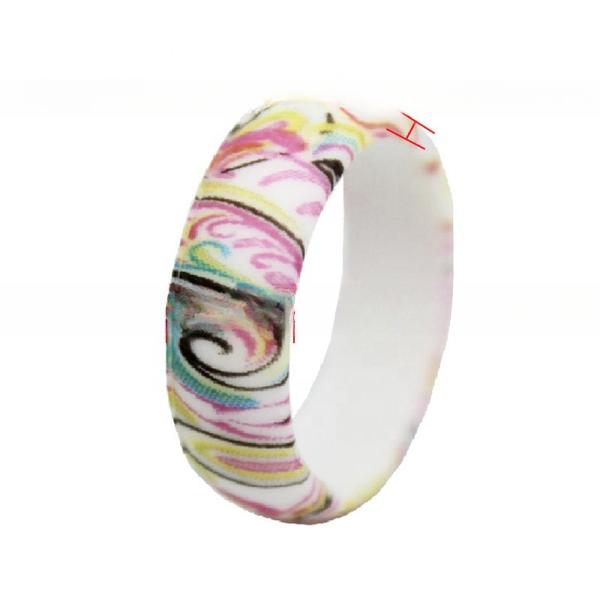 Women Paisley Engagement Silicone Rings Breathable 5.7mm Third Party Appraisal