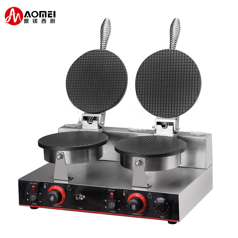 1.2W Adjustable Thermostat Electric Ice Cream Cone Baker Waffle Cone Maker for Commercial