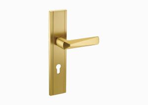 China Brass Luxury Lever Door Handles 130mm 63mm for Front Door wholesale