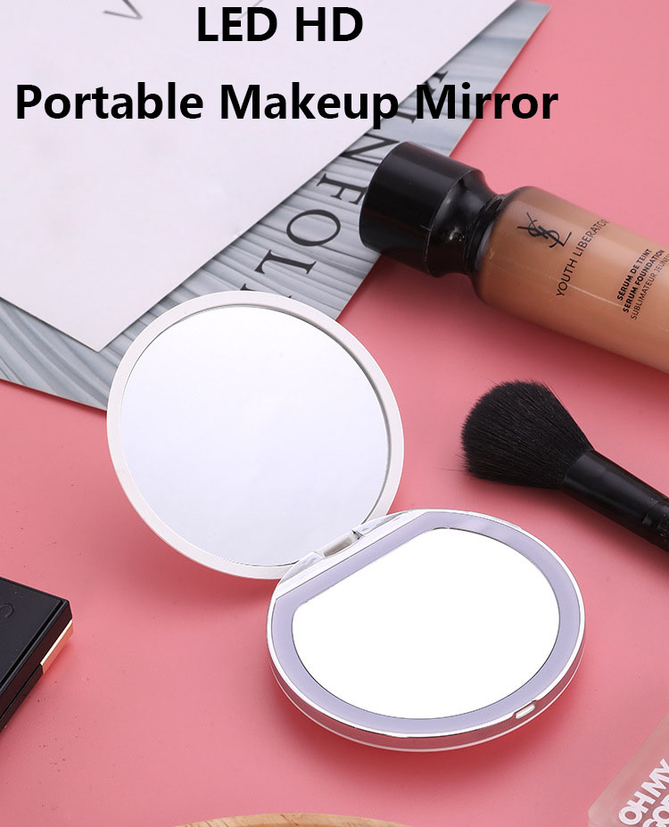 Get the Perfect Look Anywhere LED Lighted Travel Mirror with Pocket and Touch Control