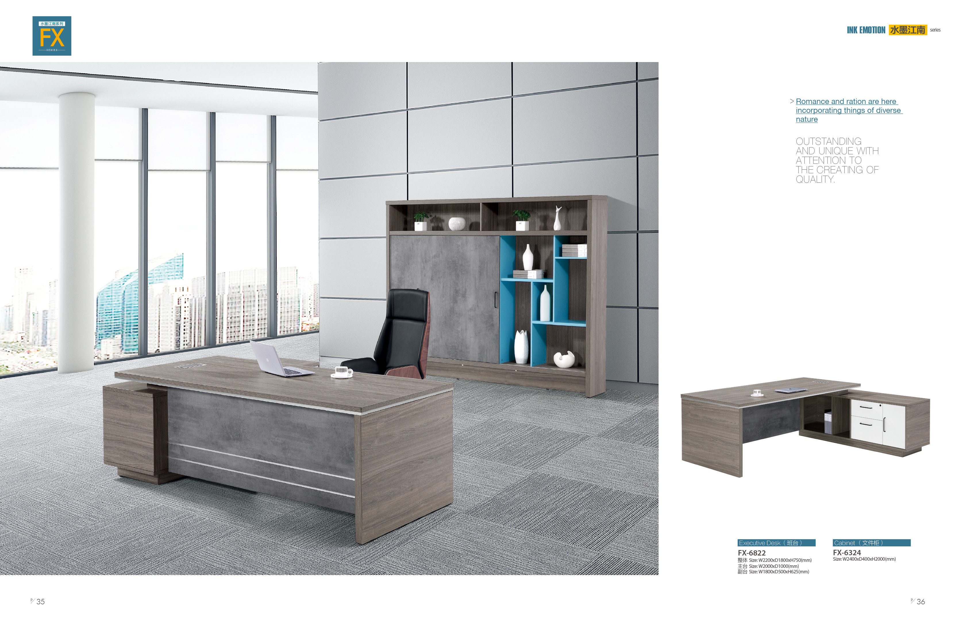 Elegant Office Furniture Executive Desk / Commercial Office Furniture