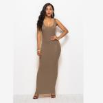 Plus size solid soft cotton summer fashion casual long t-shirt dress