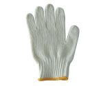 Natural White Knitted Cotton Gloves Anti Slip Cotton Safety Gloves