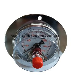 China Painted Steel Electric Contact Pressure Gauges 3500psi With Flange wholesale