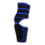 Blue Velcro Three Belt Neoprene Waist And Thigh Trimmer Customized