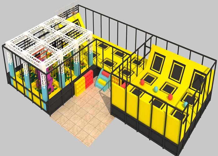 Jumping Zone Themed Outdoor Trampoline Playground Park Skypods
