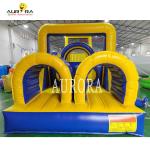 Blue Yellow Giant Inflatable Obstacle Course Jumping Castle Bounce House