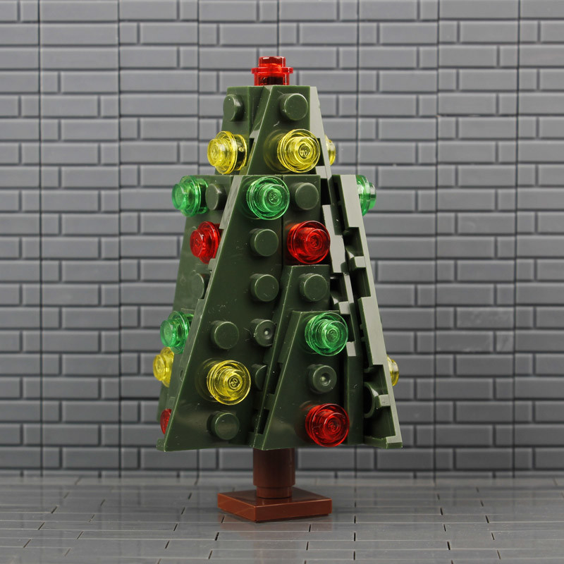 DIY city accessory garden plants bricksgreen grass christmas tree building blocks