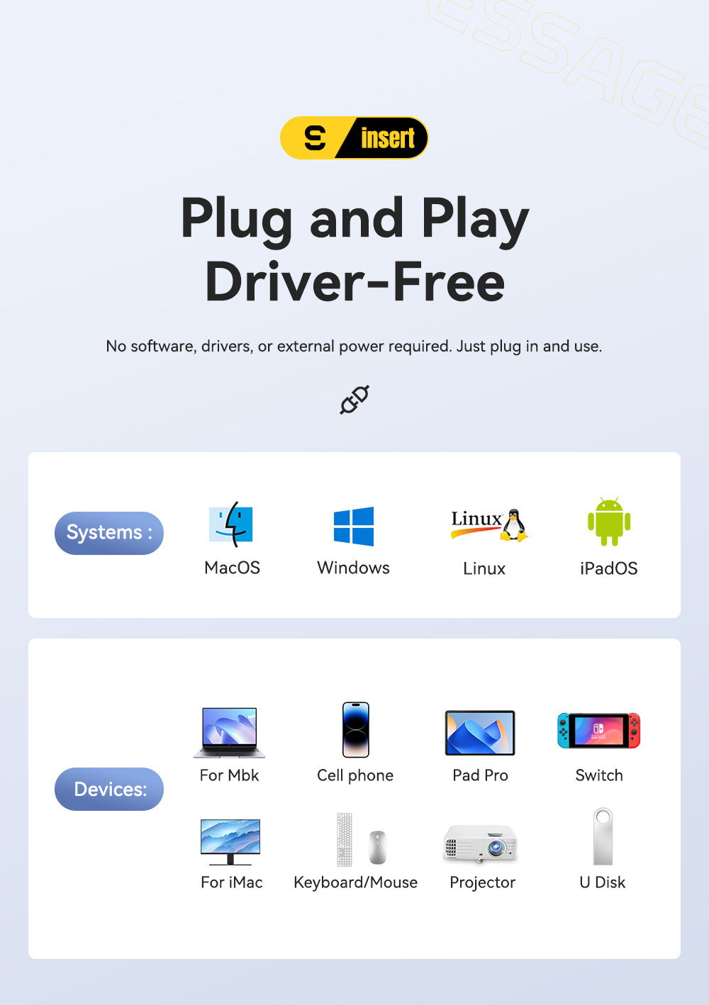 18cm Cable SSD USB Hub For Laptop USB C Docking Station