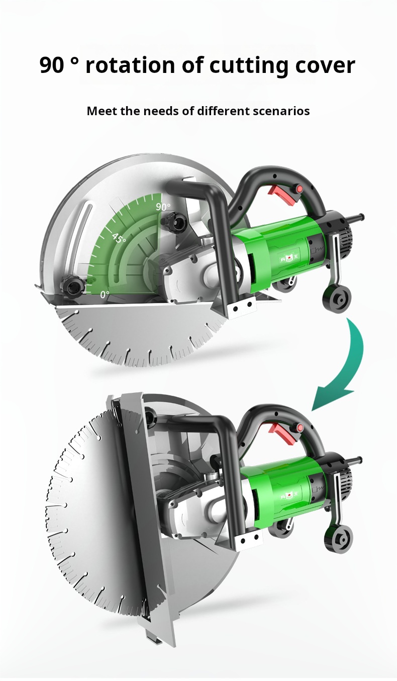 135mm Cutting Depth Stone Floor Cutting Machine Plug-in Power Supply